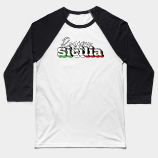 Regione Sicilia --- Retro Design Baseball T-Shirt